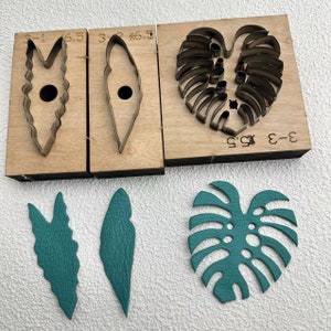 Molde para cortar hojas Cuchillo para cortar hojas Molde para cortar pendientes de hoja con forma de lomo de tortuga Molde para cortar cuero DIY