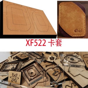 Nuovo stampo in legno con lama in acciaio giapponese, porta biglietti da visita, punzone per artigianato in pelle, utensile manuale, coltello da taglio, stampo XF522, strumenti per l'artigianato in pelle