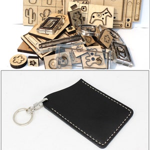 Stampo per coltello in acciaio giapponese fatto a mano in pelle borsa per carte set di certificati di accesso stampo per coltello stampo per coltello per utensili in pelle fatti a mano
