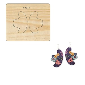 Matrice de découpe pour boucles d'oreilles arc, matrice de découpe ronde en cuir de taille personnalisée, cutter pour boucles d'oreilles rondes, découpes à la machineYY014Cap