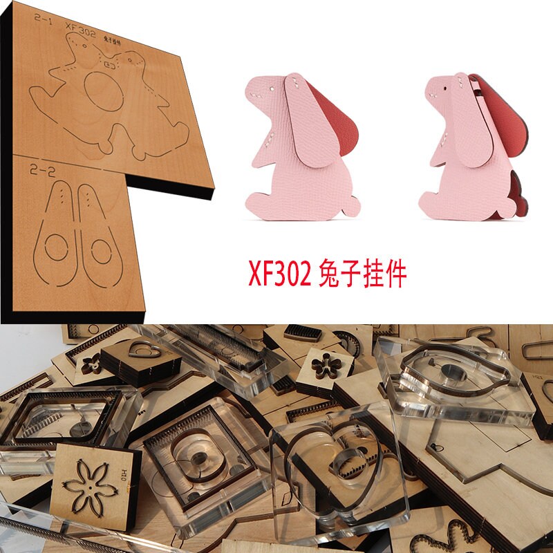 New Japan Steel Blade Wooden Die Rabbit pendant Leather Craft Punch Hand Tool Cut Knife Mould XF302