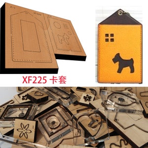 Nuovo stampo in legno con lama in acciaio giapponese per cane, borsa, portafoglio, artigianato in pelle, utensile manuale, coltello da taglio, stampo XF225