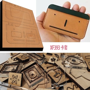 Nuovo stampo in legno con lama in acciaio giapponese, per carte di credito, punzone artigianale in pelle, utensile manuale, coltello da taglio, stampo XF393