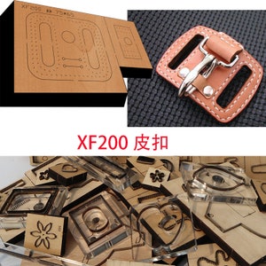 Neue Japan Stahl Klinge Holzwürfel Gürtel Schlüssel Schnalle Gürtel schlüsselanhänger Brieftasche Leder Handwerk Punch Hand Werkzeug Cut Messer Mould XF200