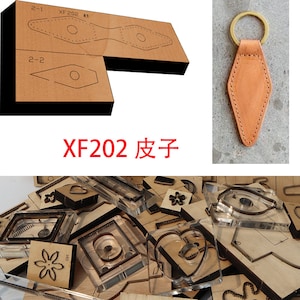 Neue Japan Stahl Klinge Holzwürfel Schlüsselanhänger Schlüssel Anhänger Schlüsselplatte Brieftasche Leder Handwerk Punch Hand Werkzeug Cut Messer Mould XF202