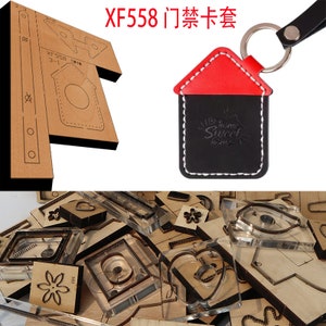 Nuovo stampo in legno con lama in acciaio giapponese, porta carte di accesso/sacchetto per carte, punzone per artigianato in pelle, utensile manuale, stampo per coltello da taglio XF558, utensili per la pelle