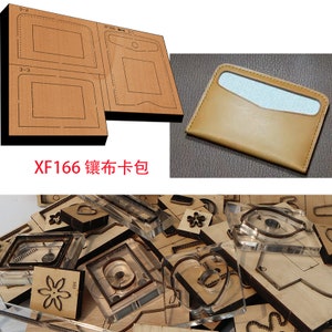 Nuovo stampo in legno con lama in acciaio giapponese per borsa, borsa, portafoglio, artigianato in pelle, utensile manuale, stampo per coltello da taglio XF166