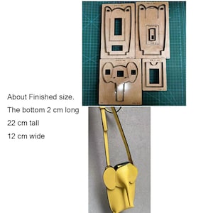 Spada giapponese Fustelle in legno Strumenti in pelle Elefante Borsa in carta Fustellatura Artigianato fatto a mano Forniture per decorazioni Fustelle Modello