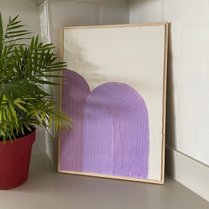 Purple Canvas Wall Art, Textured Wall Art, Textured Art Canvas, Textured Painting, Boho Home Decor, Boho Wall Decor, Canvas Textured Art