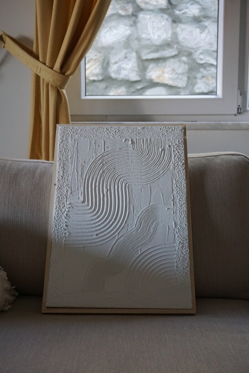 Abstract Wall Art, Boho Home Decor, Boho Wall Decor, Textured Wall Art,Mid Century Wall Art,  Spackle Wall Art, Plaster Wall Art, Canvas Wall Art, Textured Painting