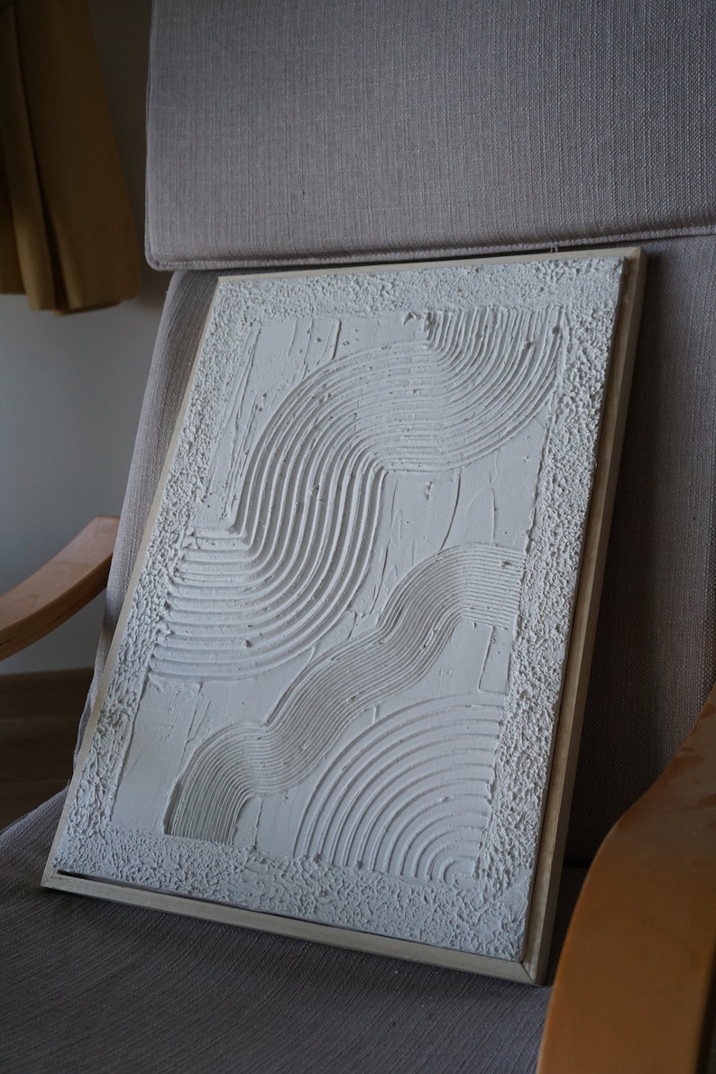 Abstract Wall Art, Boho Home Decor, Boho Wall Decor, Textured Wall Art,Mid Century Wall Art,  Spackle Wall Art, Plaster Wall Art, Canvas Wall Art, Textured Painting
