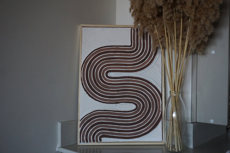 Plaster Wall Art, Abstract Wall Art, Boho Home Decor, Boho Wall Decor, Textured Wall Art,Mid Century Wall Art,  Spackle Wall Art, Canvas Wall Art, Textured Painting