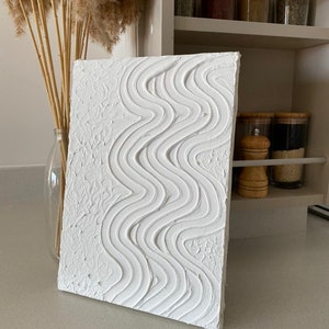 Mid Century Wall Art, Spackle Wall Art, Plaster Wall Art, Abstract Wall Art, Boho Home Decor, Boho Wall Decor, Textured Wall Art, Canvas Wall Art, Textured Painting