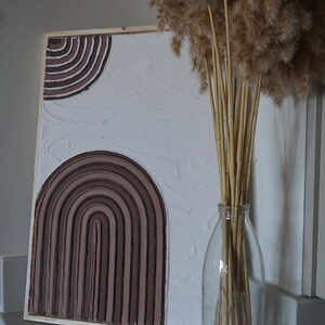 Plaster Wall Art, Abstract Wall Art, Boho Home Decor, Boho Wall Decor, Textured Wall Art,Mid Century Wall Art,  Spackle Wall Art, Canvas Wall Art, Textured Painting