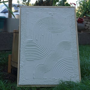 Abstract Wall Art, Boho Home Decor, Boho Wall Decor, Textured Wall Art,Mid Century Wall Art,  Spackle Wall Art, Plaster Wall Art, Canvas Wall Art, Textured Painting