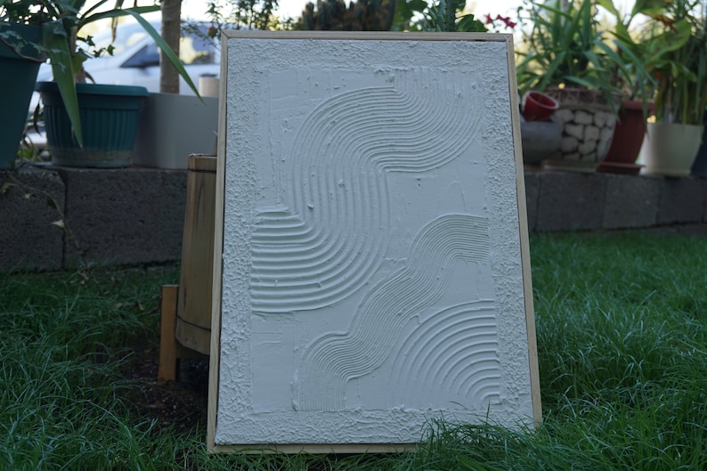 Abstract Wall Art, Boho Home Decor, Boho Wall Decor, Textured Wall Art,Mid Century Wall Art,  Spackle Wall Art, Plaster Wall Art, Canvas Wall Art, Textured Painting