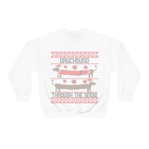 Dachshund Ugly Christmas Sweater, Christmas Sausage Dog Sweatshirt, Weiner Sweatshirt, Christmas Gift for Dachshund Owners