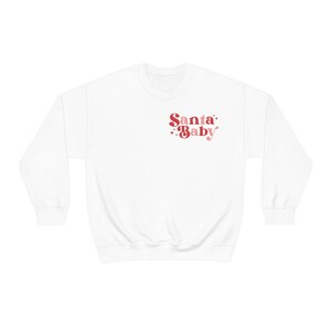 Santa Baby Small Logo, Vintage Christmas Sweatshirt, Retro Santa Christmas Sweater, Festive Sweatshirt, Xmas Sweater, Christmas Gift