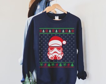 Suéter de Navidad de Star Wars, Suéter de Navidad Feo, Sudadera De Storm Trooper, Sudadera Festiva, Regalo de Navidad para Él, Suéter De Navidad