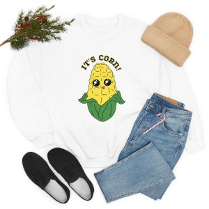It&#39;s Corn Sweatshirt, Funny Sweater, Meme Sweatshirt, Vintage Cartoon Unisex Sweatshirt, Meme Sweatshirt, Joke Sweater, Corn Kid Sweater
