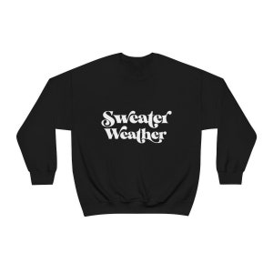 Sweater Weather Vintage Sweatshirt, Retro Logo Sweater, Sweatshirt Gift for Her, Gift for Him, Winter Sweater