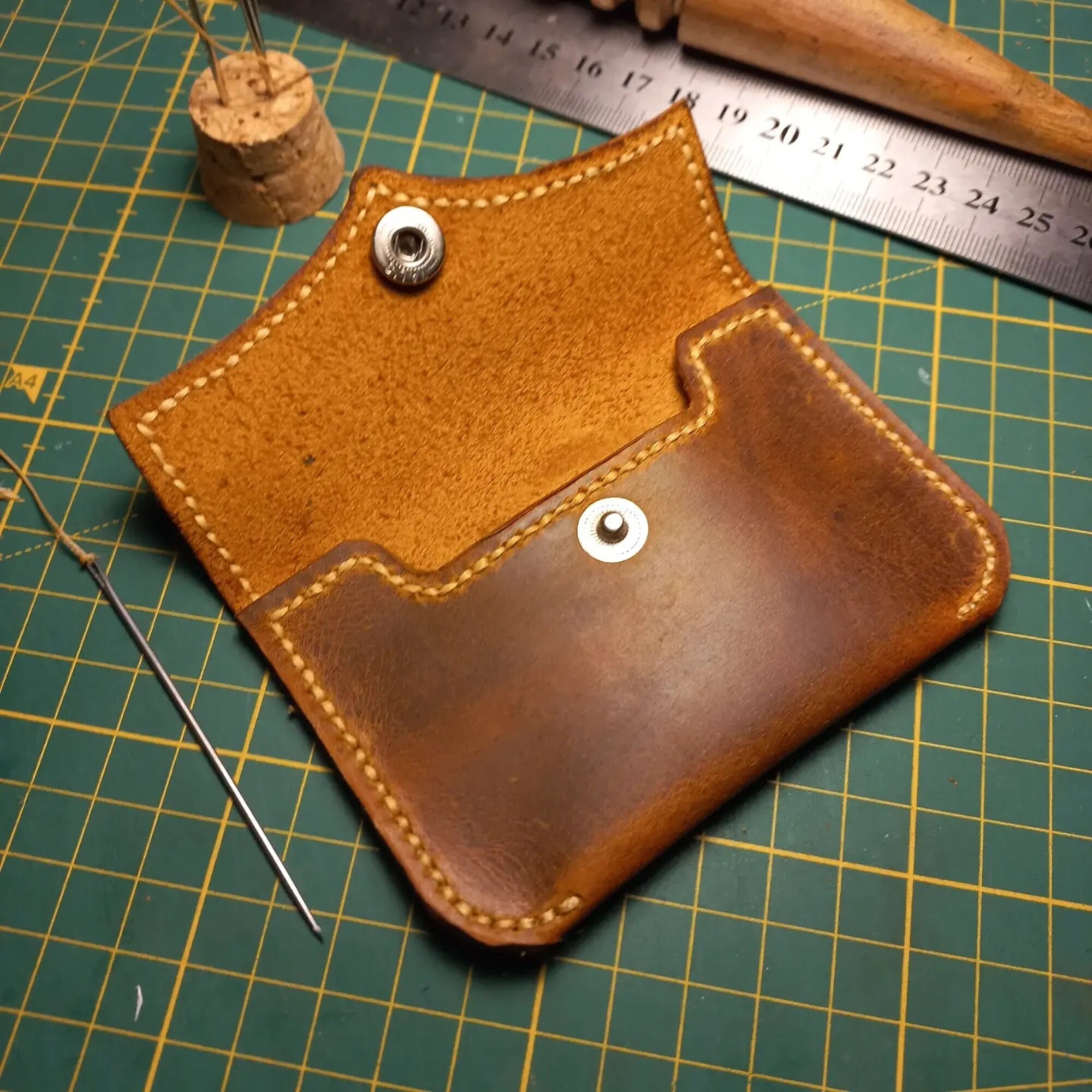 Hand Made Leather Wallet Etsy