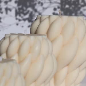 Sculptural Soy Wax Candle, Large Candle, Aesthetic Candle, Handmade Home Decor Candle, Scented Candles