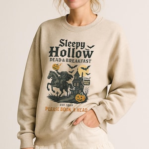 Sleepy Hollow Halloween Sweatshirt — Retro Vintage Graphic Fall Crewneck