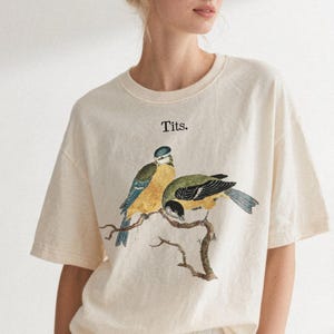 Camiseta divertida Comfort Colors para mujer, camiseta con tetas, regalo para amantes de las aves, camiseta sarcástica, camiseta irónica, camiseta con meme divertido, regalo para la mejor amiga, camiseta extragrande