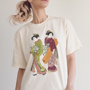 Japan Shirt Comfort Colors Retro Vintage Graphic Tee Japanese Aesthetic Shirt Preppy Tee Y2K T-Shirt Boho Women Trendy Tee Japanese Gift Her