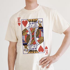 Mens King Of Hearts Playing Card Couples Shirt Valentine's Gift Mens King Of Hearts Playing Card Couples Shirt Valentine's Gift
