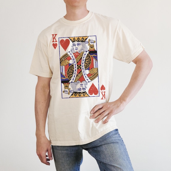 Camisa del Rey de Corazones para el Día del Padre, regalo para él, camisa  vintage de colores cómodos, regalo de San Valentín para esposo, papá,