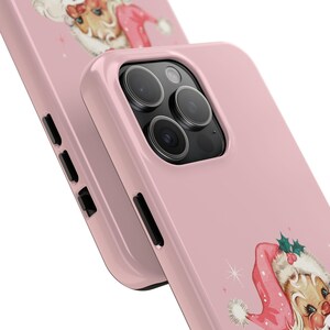 Retro Pink Santa iPhone 17 Case, Cottagecore Christmas Phone Case, Santa Phone Case Gift image 9