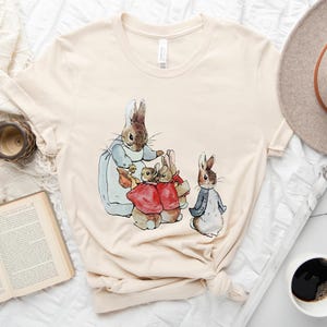 Easter Shirt for Women Retro Tee Easter Bunny Shirt Gift for Her Vintage Easter TShirt Happy Easter T-Shirt Peter Rabbit Shirt Cottagecore