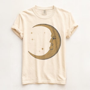 Retro Moon Shirt — Vintage Comfort Colors Celestial Shirt, Astrology Shirt, Witchy Shirt image 4