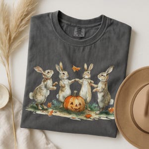 Vintage Halloween Shirt Comfort Colors Cottagecore Whimsigoth Shirt Fall Retro Graphic Tee Spooky Season Aesthetic Shirt Cute Pumpkin Tee image 4