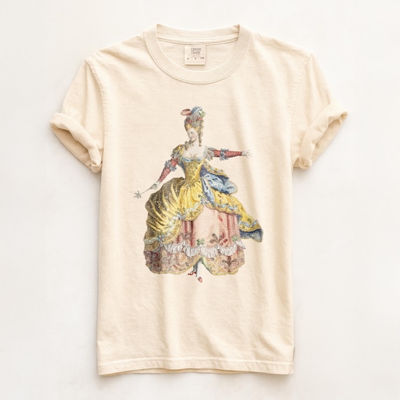 Rococo Shirt Marie Antoinette Coquette Aesthetic Shirt Royalcore Style Comfort Colors TShirt Vintage Graphic Tee 90s Y2k Balletcore Shirt