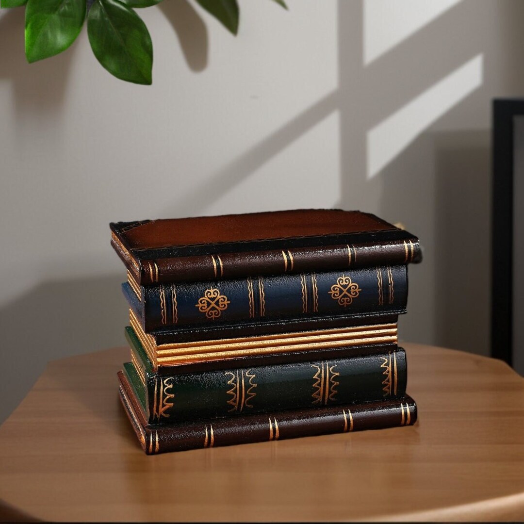 Hidden Book Jewelry Box, Wooden Jewelry Organizer Storage Case, Classic