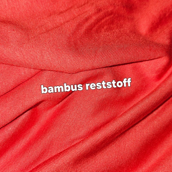 Bambus Jersey MADE Germany/Reststoff in hellrot