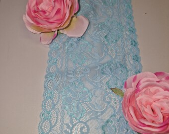 Cotton lace for lingerie sewing-Elastic lace 16.70 cm wide very soft