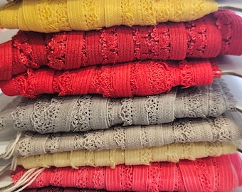 Treccia elastica per lingerie - treccia decorativa per mutandine ed elastico per il lavaggio della biancheria intima in diversi colori