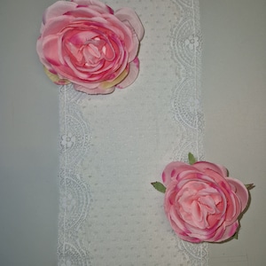 Lace with cotton content for lingerie sewing-Elastic lace 17 cm wide very soft