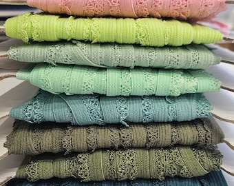 Trenza elástica de lencería - trenza decorativa para bragas, tops/elásticos para lavar ropa interior en diferentes colores