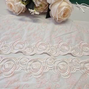 Renda para costurar lingerie - renda elástica de 18 cm de largura muito macia (lado direito e esquerdo)