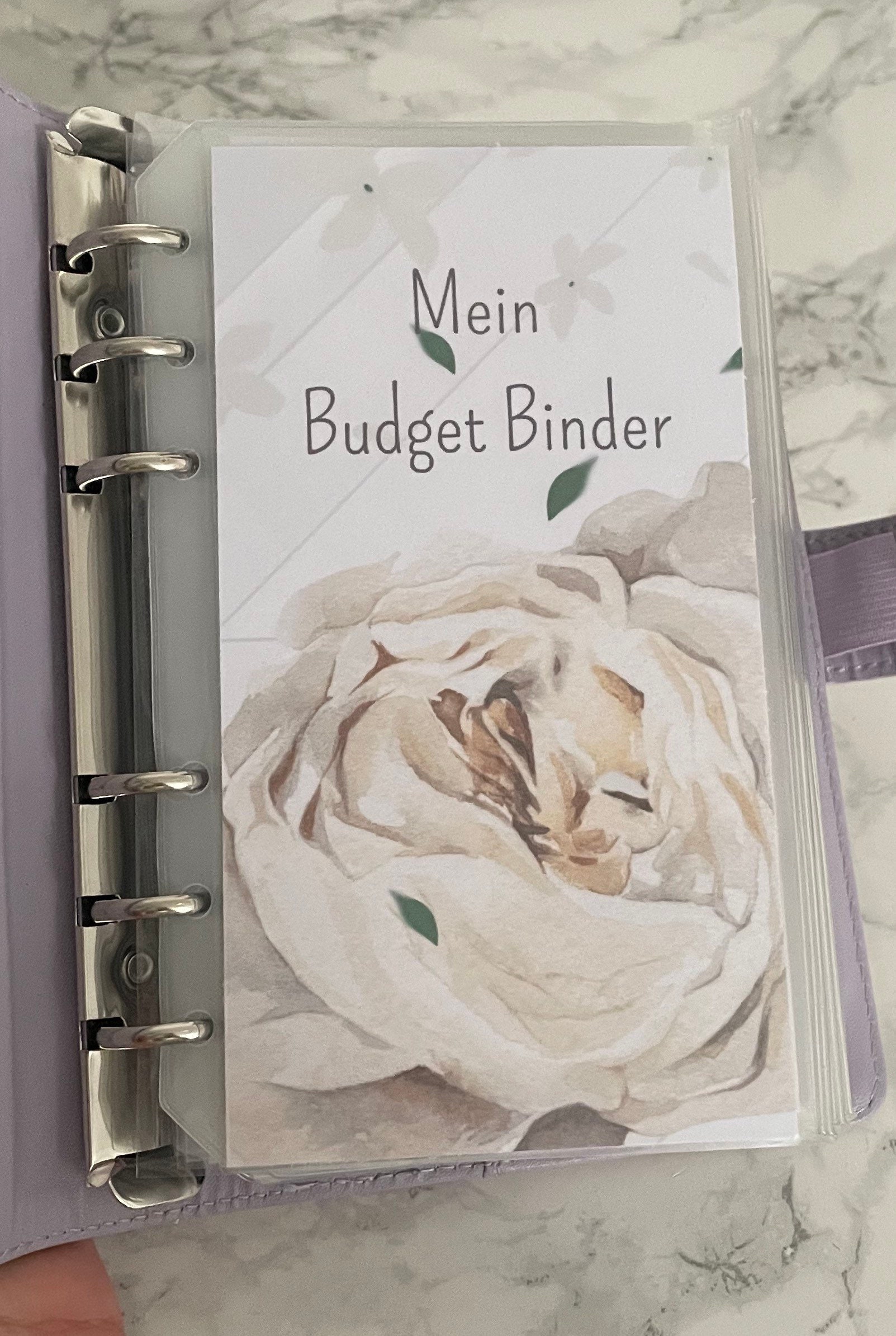 Budget Binder Cover Sheet Separator Sheets A6 for Insertion Etsy