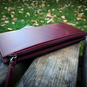 Cartera de cuero con cremallera personalizada, titular de tarjeta unisex, regalo personalizado, clip de dinero largo, soporte para teléfono, opciones coloridas, regalo de billetera Moneybox