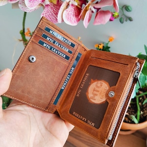 Anniversary Gift For Him, Personalized Wallet, Engraved Wallet, Gift For Boyfriend, Mens Wallet, Dad Birthday Gift, Christmas Gift For Him