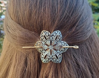 HANDGEMAAKTE Vintage haarspeld, vintage haarclip, vintage bloemhaarspeld, upcycle haarspeld, vintage stijl haarspeld, vintage stijl sjaalspeld