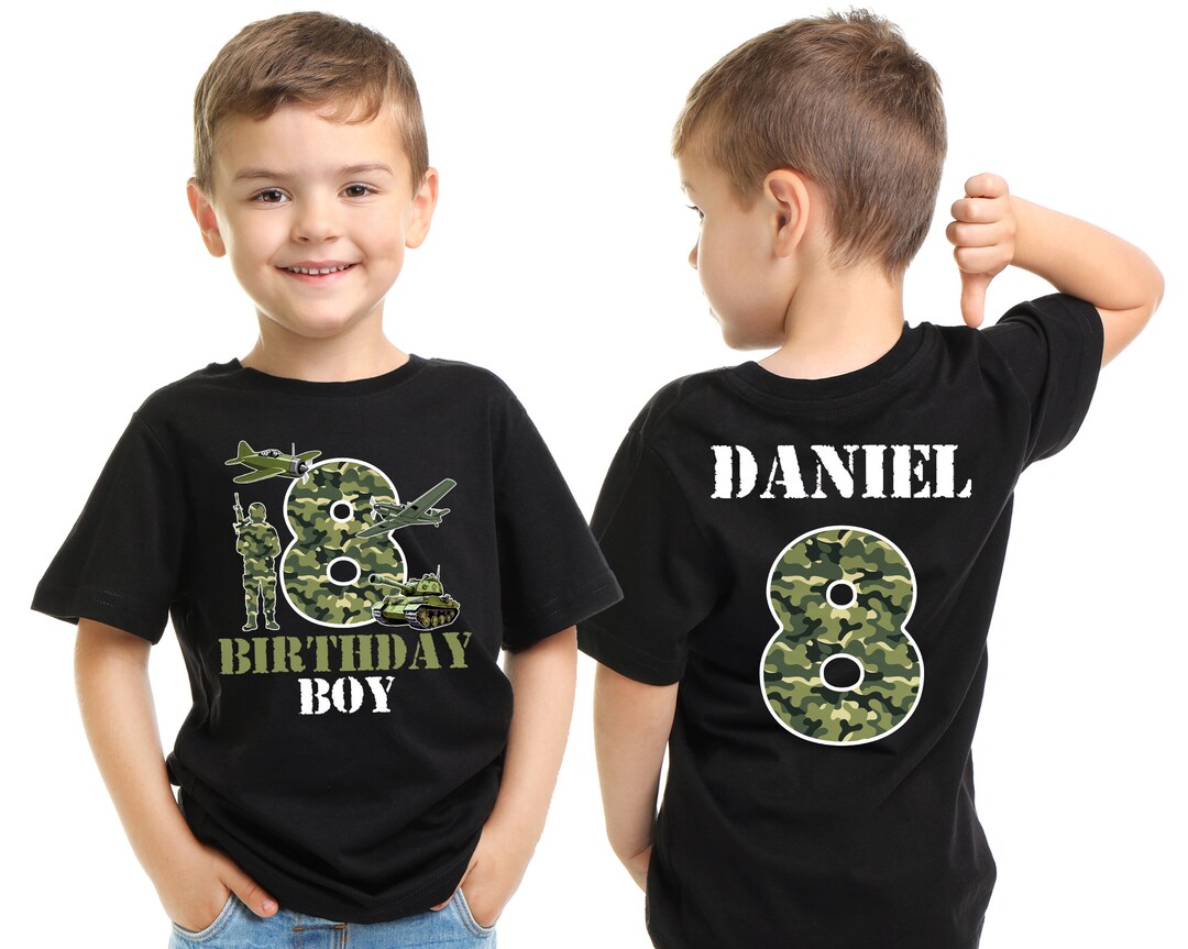Birthday Boy Army Shirt Army Party Shirt Military Birthday Etsy