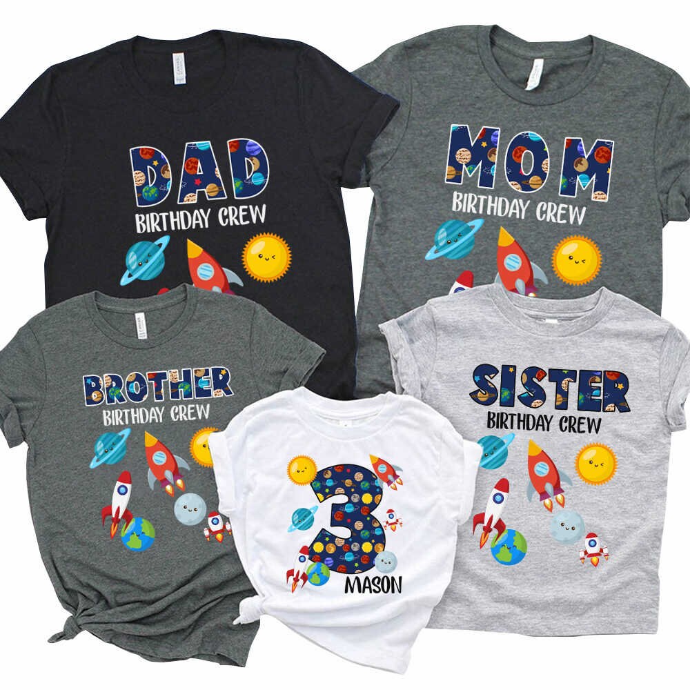 Custom Astronaut Birthday Shirt, Family Astronaut Shirts, Family Rocket  Shirt, Matching Birthday Boy, Rocket Birthday, Birthday Space Shirt -   Ireland
